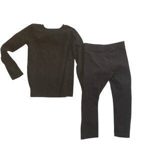 Primary Black Long Sleeve Top and Leggings Set Size 2/3 y
